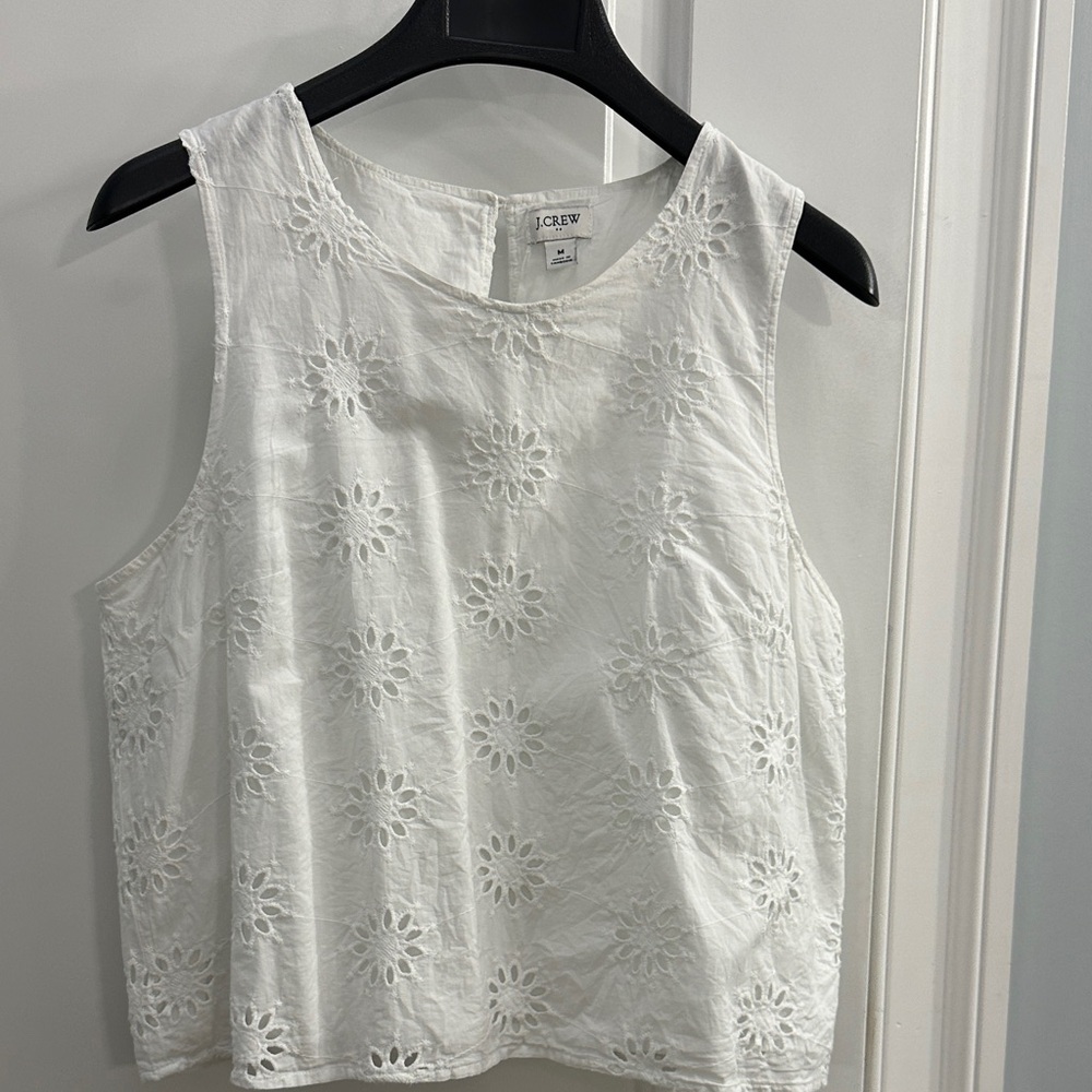 J. Crew Eyelet Tank Top